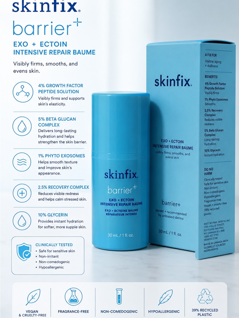 Skinfix Barrier+ EXO + ECTOIN Intensive Repair Baume